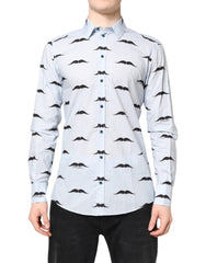 Men's Light Blue Cotton Martini Formal Dress Shirt