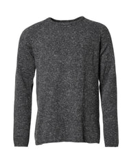 Men's Wool-Nylon Blend Knit Sweater Gray Virgin