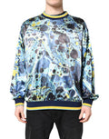Men's Marble Print Sweatshirt Multicolor Polyester Elastane Sweatshirts