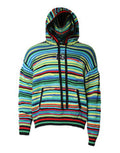 Men's Striped Cotton-Nylon Hoodie Multicolor Hoodies