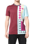 Men's Multicolor Printed Logo Short Sleeve T-Shirt Cotton