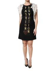 Women's Black Fashion Devotion Embellish Mini Dress