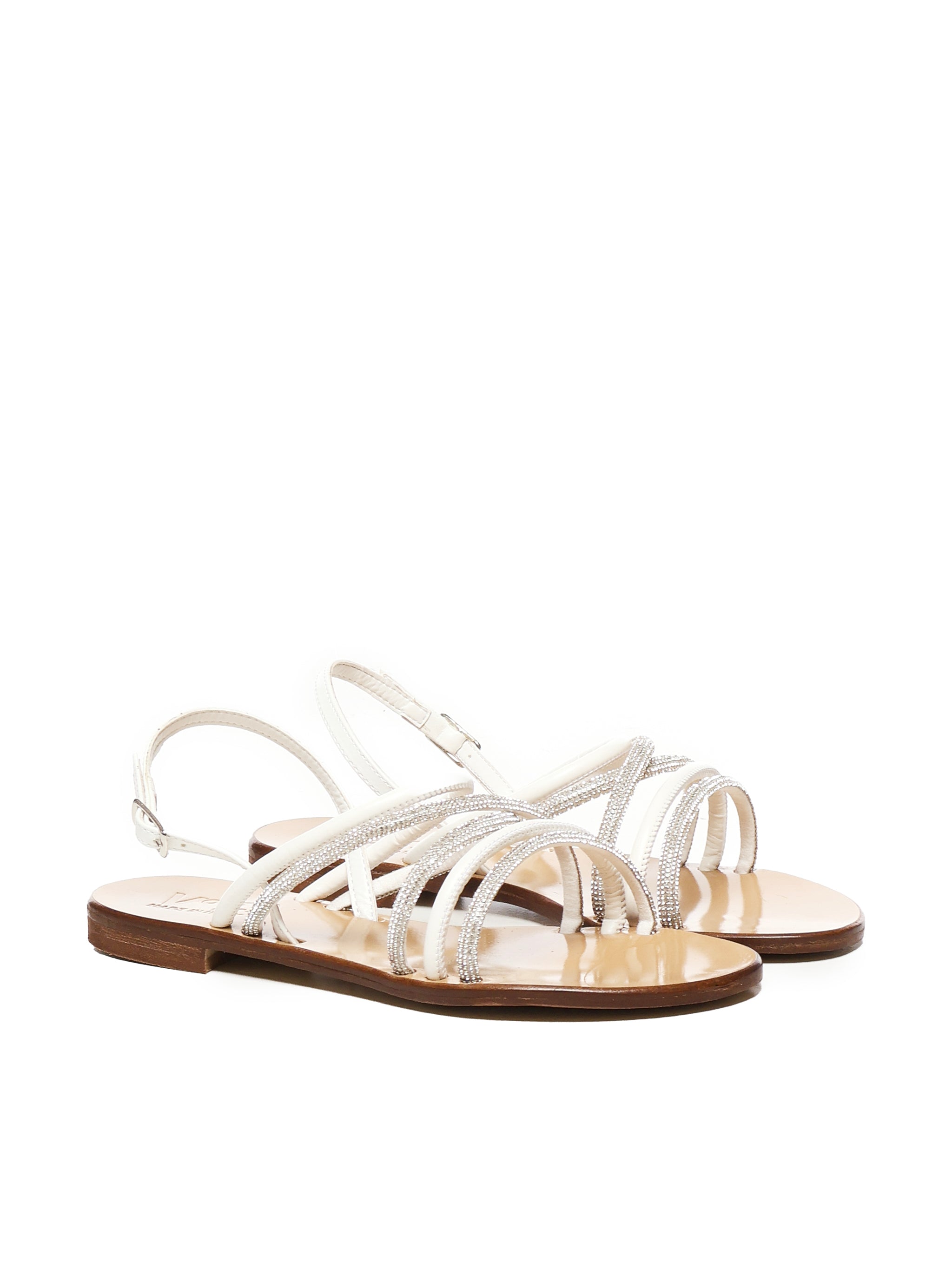 V° 73 Sandals Silver/off White Polyurethane - 37