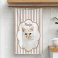 Toalla de Té Personalizada con Retrato de Mascota en Acuarela y Nombre para Uso Diario en Exteriores Regalo de Cumpleaños para los Amantes de las Mascotas en el Día de su Adopción