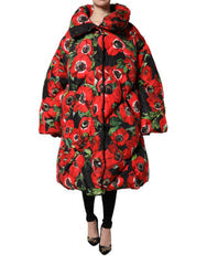 Women's Multicolor Floral Full Zip Padded Jacket Polyester Clothing