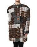 Women's Multicolor Patchwork Button Down Jacket Clothing