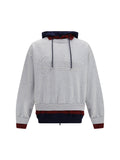 Balenciaga Three-Layer Patchwork Cotton Hoodie — Gray