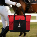 Bolsa de asas Oxford grande personalizada con cara de caballo bordada y nombre Regalo de cumpleaños esencial para amigos Entusiastas de la hípica