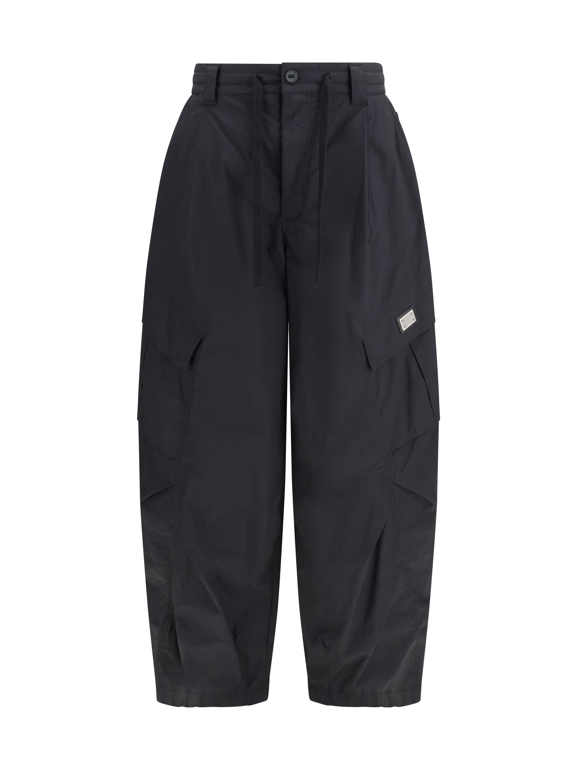 Dolce & Gabbana Cotton Gabardine Cargo Pants — Black