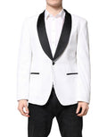 Men's White Nylon Single Breasted Coat Blazer Off Clothing