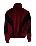 Men's Red Black Cotton Logo Fullzip Bomber Jacket And Polyester Nylon Clothing