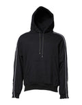 Men's Black Cotton Logo Hooded Sweatshirt Sweater Clothing