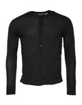Men's Cashmere-Silk Knit Cardigan Black