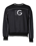 Men's Logo-Embroidered Sweatshirt Black Polyester Elastane Sweatshirts