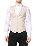Beige Gray Dress Men Formal Waistcoat Vest