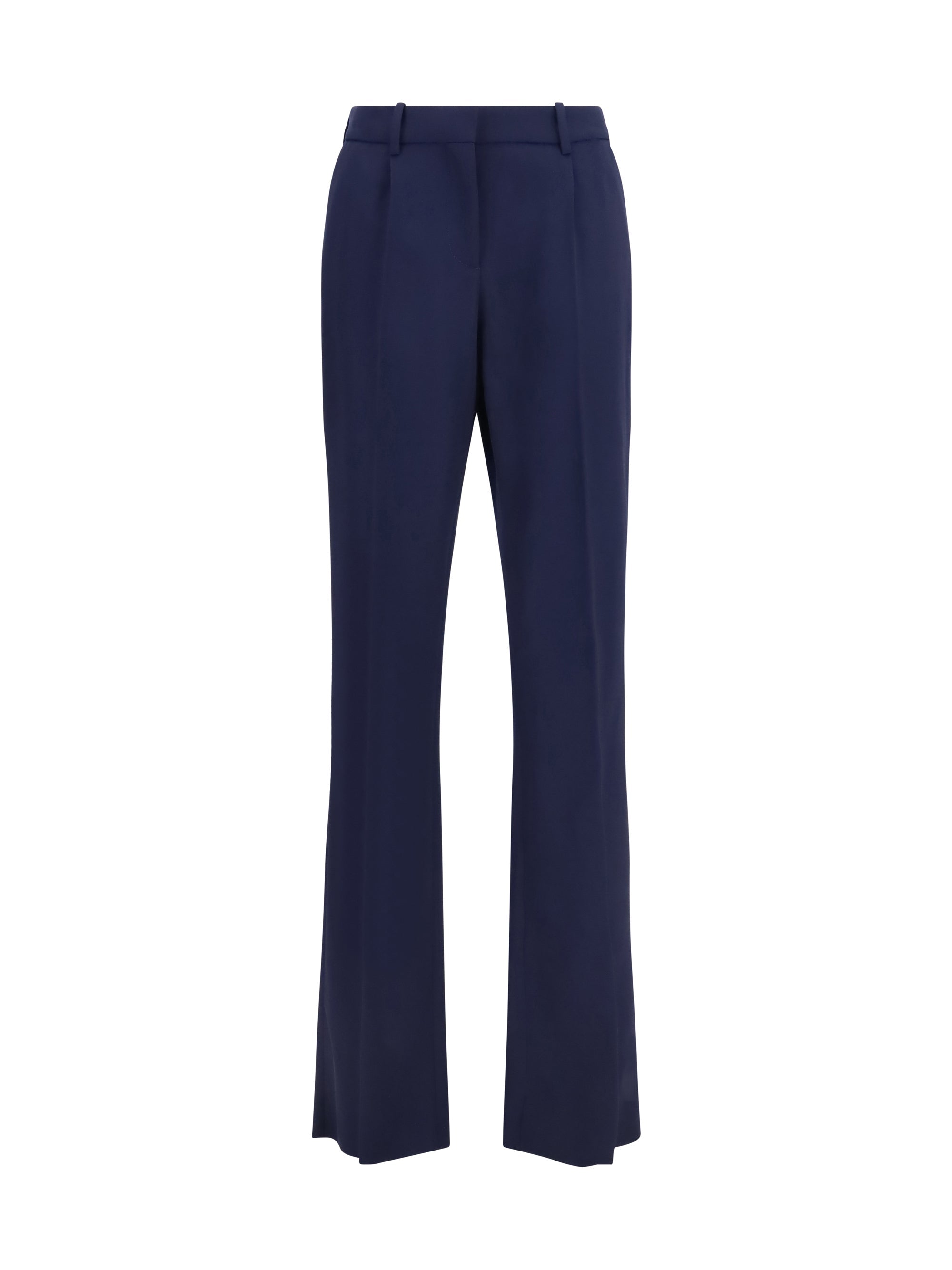 Balenciaga Slim Tailored Merino Wool Trousers — Navy