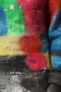 Women's Turtleneck Multicolor Mohair Nylon Wool