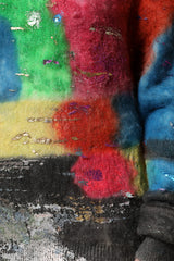 Women's Turtleneck Multicolor Mohair Nylon Wool