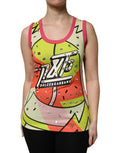 Women's Multicolor Printed Crystal Embellishment Top Cotton