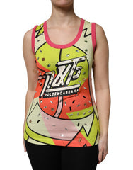 Women's Multicolor Printed Crystal Embellishment Top Cotton