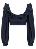 Zimmermann Aster Blouse — Navy