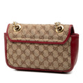 Small GG Marmont Matelasse Diagonal GG Canvas and Leather Shoulder Bag