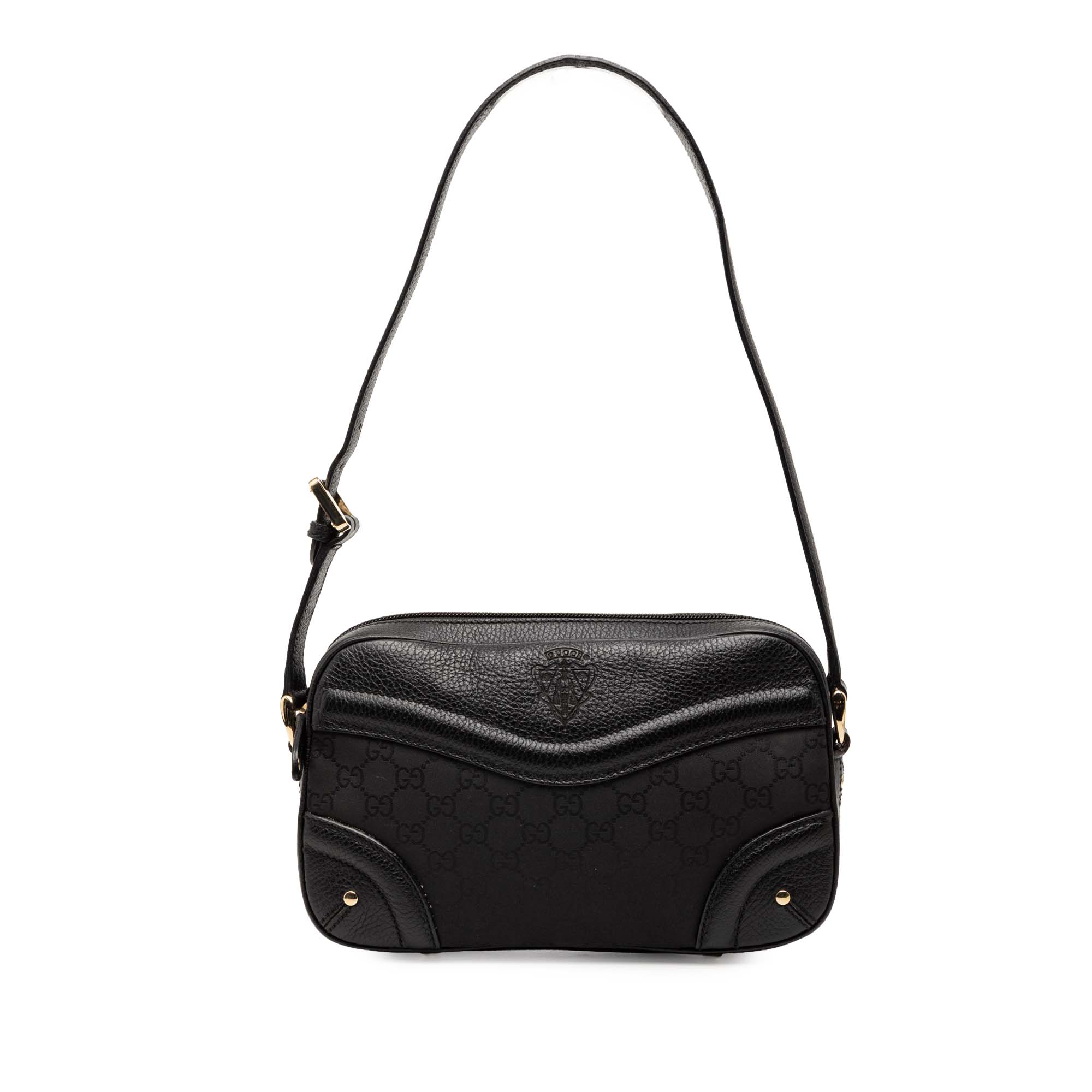 GG Nylon Crest Shoulder Bag