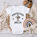 Personalizado 100% Algodón Protegido Por 1-4 3D Dibujos Perros Bebé Body con Nombre Uso Diario Baby Shower Cumpleaños Regalo para Recién Nacidos