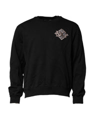Men's Black Logo Embroidery Sweatshirt Sweater Cotton Clothing