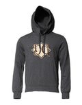 Men's Gray Logo Patch Hooded Sweatshirt Sweater Cotton Clothing