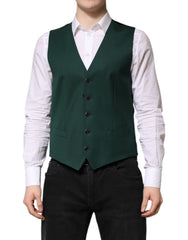 Green Wool Dress Formal Men Waistcoat Vest Virgin
