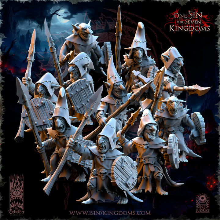 The Black Horde Goblins Warriors, The Beholder Miniatures