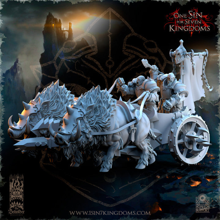 Nestah Orcs Beast Chariots, The Beholder Miniatures