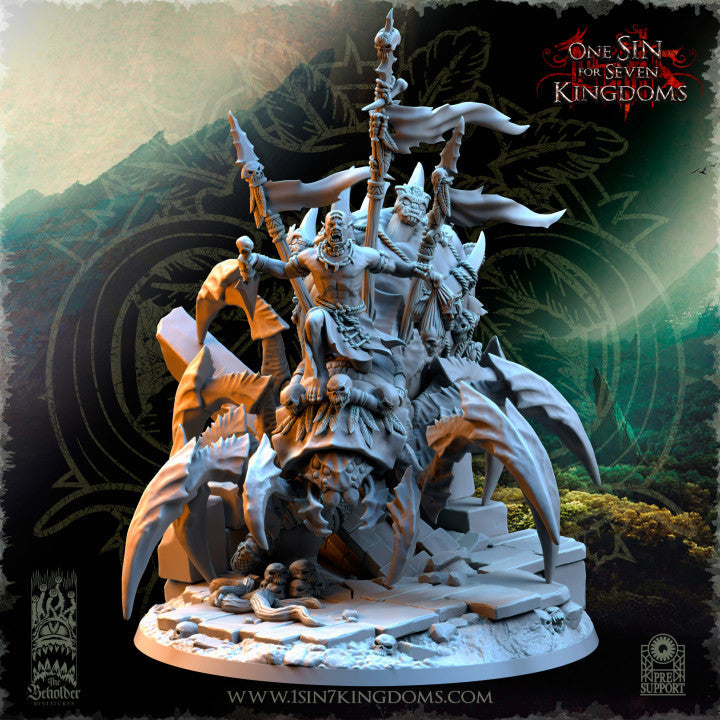 Salanaar Shaman Spider Rider, The Beholder Miniatures