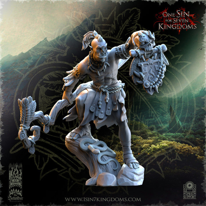 Ashtarak, Salanaar Orc Shaman, The Beholder Miniatures
