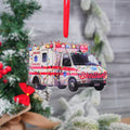 Ambulancia personalizada de Navidad de acrílico ornamento con el nombre de decoración del hogar de Navidad de regalo para EMT conductor paramédico
