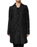 Women's Black Single Breasted Trench Coat Jacket Polyester Nylon Clothing