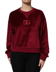 Women's Logo-Embroidered Velvet Sweatshirt Cotton Nylon Sweatshirts
