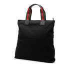 GG Canvas Web Vertical Tote