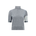 Women's Gray Polyamide Turtleneck Clothing
