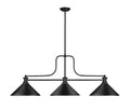 Z-Lite Melange Matte Black with Matte Black Shade