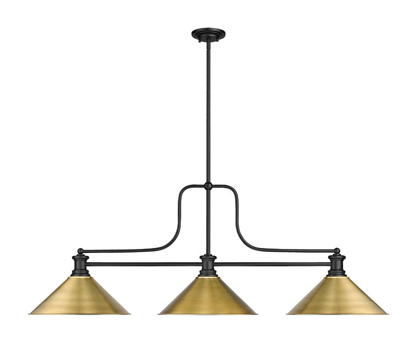 Z-Lite Melange Matte Black with Rubbed Brass