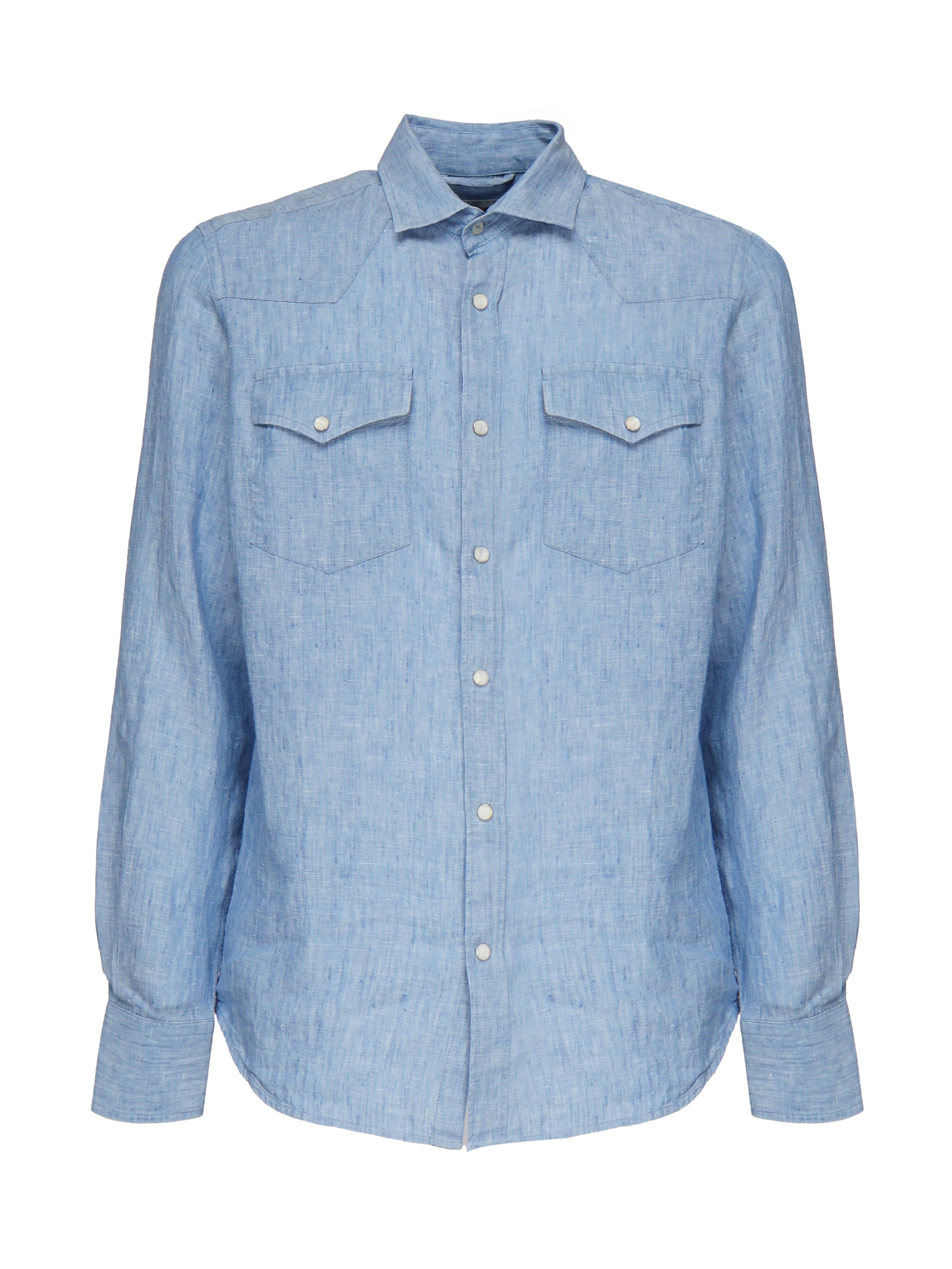 MC2 Saint Barth Shirts Blue Linen