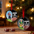 Ornamento personalizado de fútbol americano con foto, nombre, número y año Decoración del árbol de casa Regalo de Navidad para los amantes del deporte