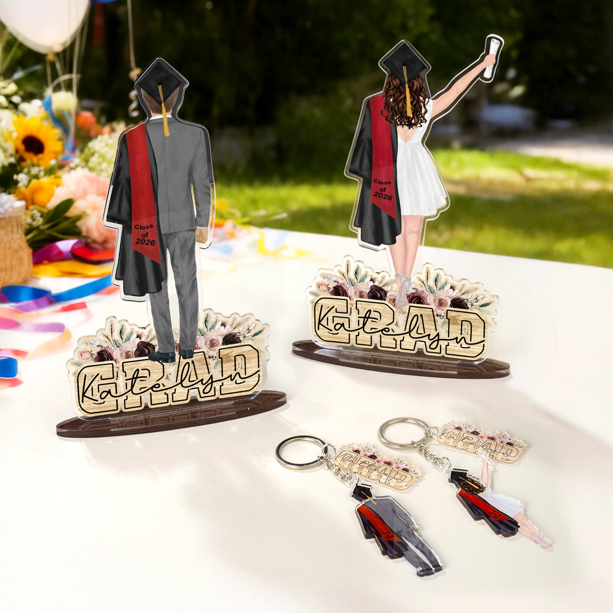 Llavero de Graduación Personalizado con Nombre y Año Decoración del Hogar Regalo de Graduación para Graduados