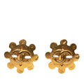 CC Gold Plated Flower Clip On Earrings
