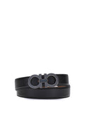 Ferragamo Reversible Leather Belt — Black