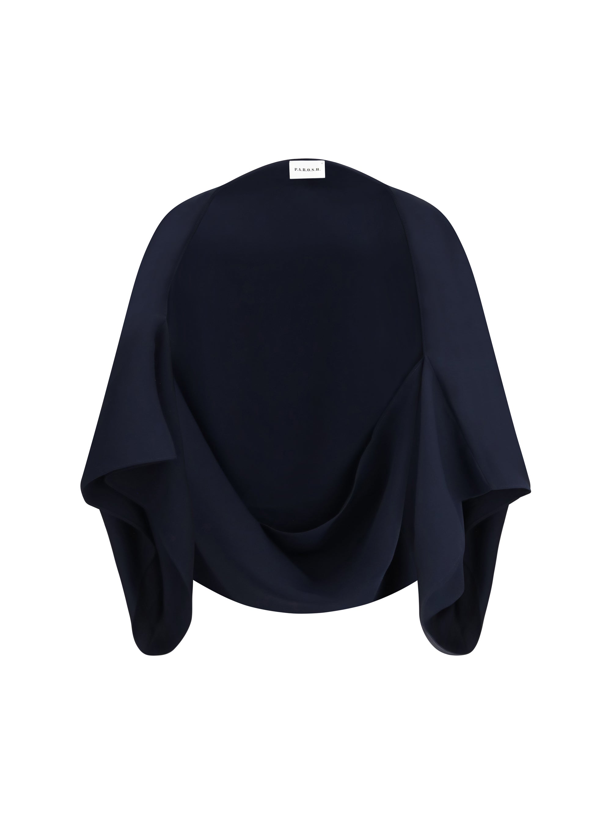 P.A.R.O.S.H. Draped Mid-Length Sweatshirt — Navy