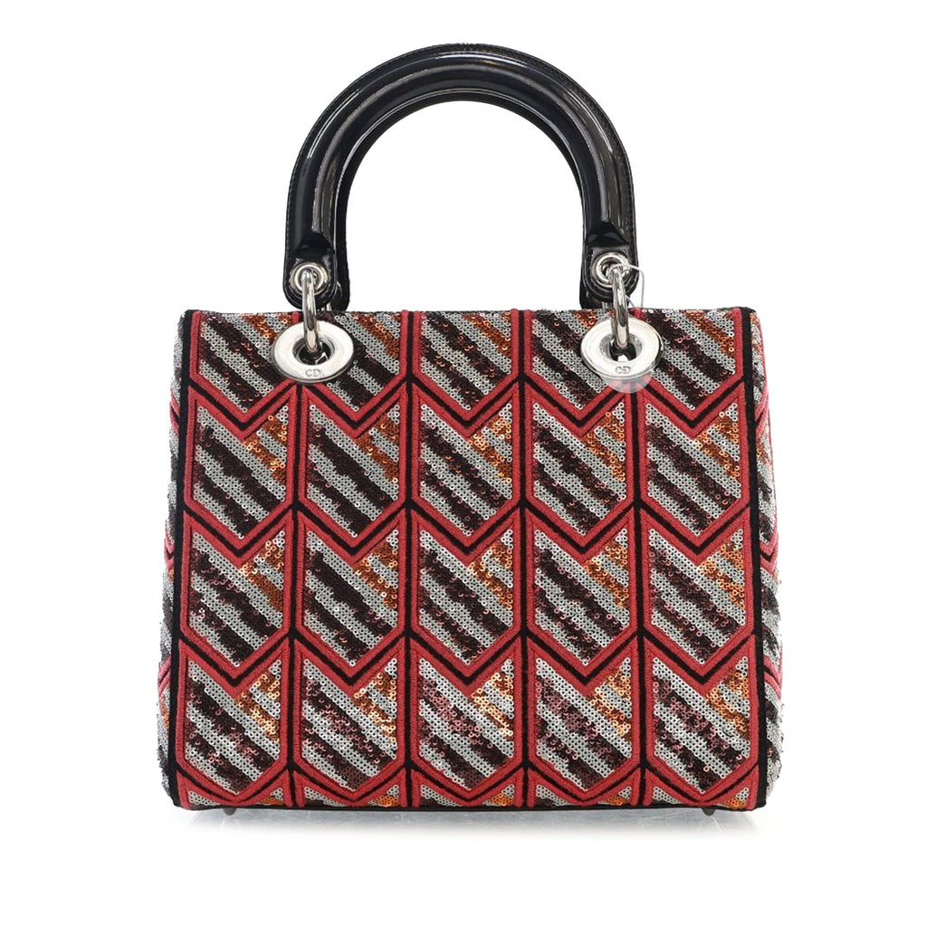 Medium Patent Sequin Embroidered Lady Dior