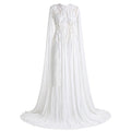Wave Sculpture Gown in White